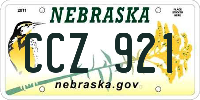 NE license plate CCZ921