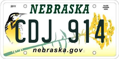 NE license plate CDJ914