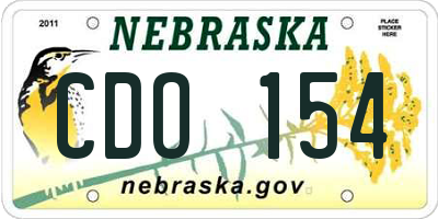 NE license plate CDO154