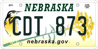 NE license plate CDT873