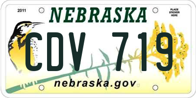NE license plate CDV719