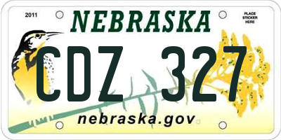 NE license plate CDZ327
