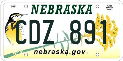 NE license plate CDZ891