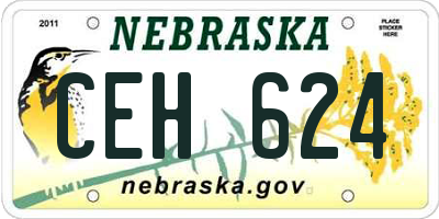 NE license plate CEH624