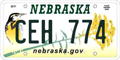 NE license plate CEH774