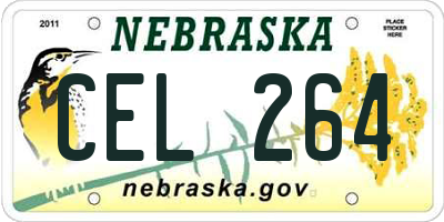 NE license plate CEL264