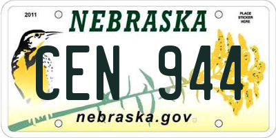 NE license plate CEN944