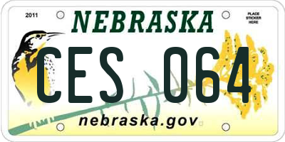 NE license plate CES064