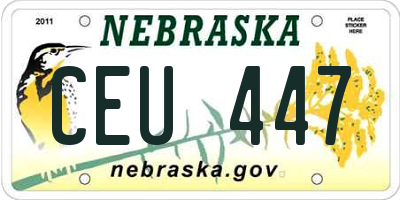 NE license plate CEU447
