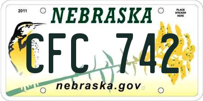 NE license plate CFC742
