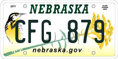 NE license plate CFG879