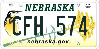 NE license plate CFH574