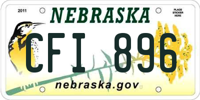 NE license plate CFI896