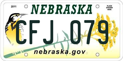 NE license plate CFJ079