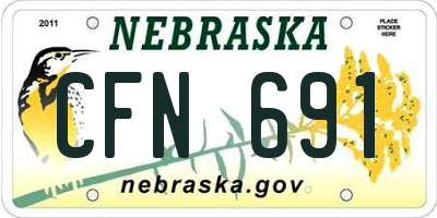 NE license plate CFN691