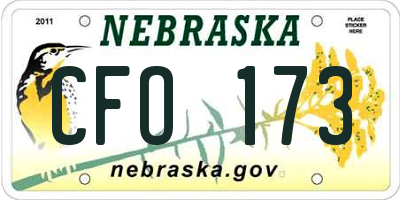 NE license plate CFO173