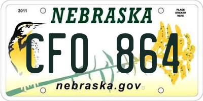 NE license plate CFO864