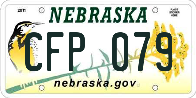 NE license plate CFP079