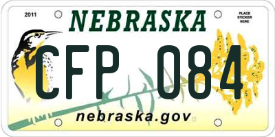 NE license plate CFP084