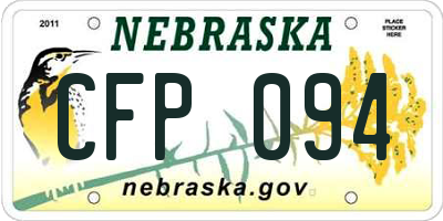 NE license plate CFP094