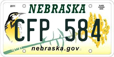 NE license plate CFP584