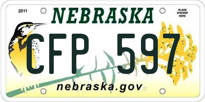 NE license plate CFP597