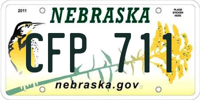 NE license plate CFP711