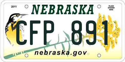 NE license plate CFP891