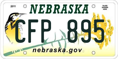 NE license plate CFP895
