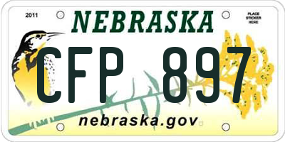 NE license plate CFP897