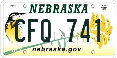 NE license plate CFQ741