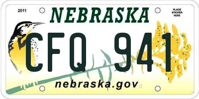 NE license plate CFQ941