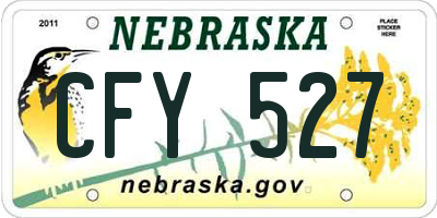 NE license plate CFY527