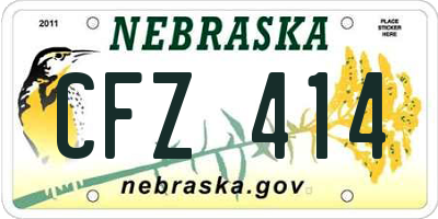 NE license plate CFZ414