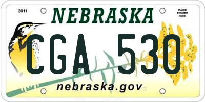 NE license plate CGA530