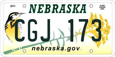 NE license plate CGJ173