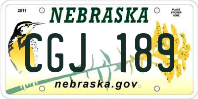 NE license plate CGJ189