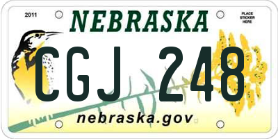 NE license plate CGJ248