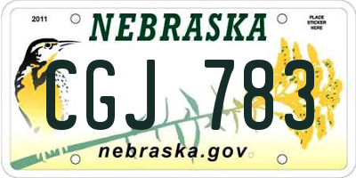 NE license plate CGJ783