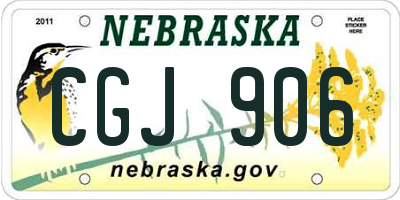 NE license plate CGJ906