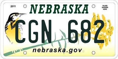 NE license plate CGN682