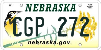 NE license plate CGP272