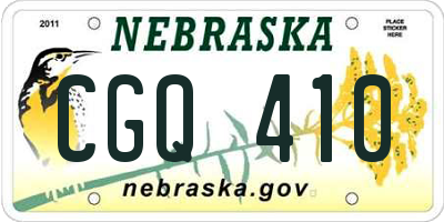 NE license plate CGQ410