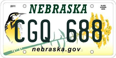 NE license plate CGQ688