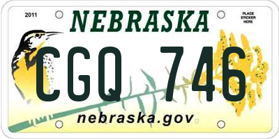 NE license plate CGQ746