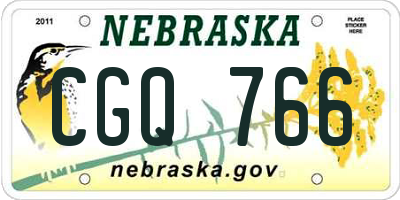 NE license plate CGQ766