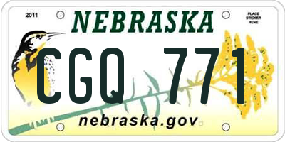 NE license plate CGQ771
