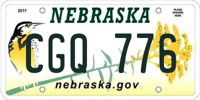 NE license plate CGQ776