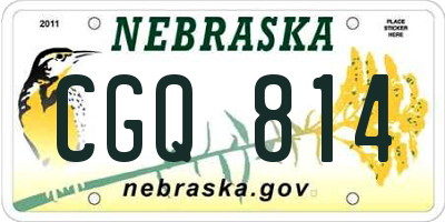 NE license plate CGQ814