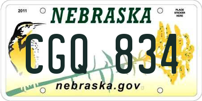 NE license plate CGQ834
